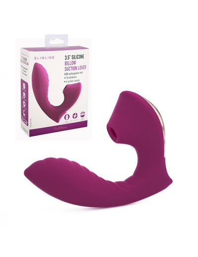 Фиолетовый вибромассажёр с вакуумной стимуляцией Vaginal   Suction Lover
