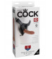 Кофейный страпон Strap-on Harness Cock - 15,2 см.