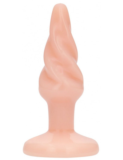 Телесная витая анальная пробка Rounded 5 Inch - 12,7 см.