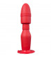 Красная анальная пробка с вибрацией MENZSTUFF VIBRATING BUTT PLUG 8.5INCH - 21,5 см.