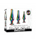 Набор из 3 радужных анальных пробок Rainbow Metal Plug Set