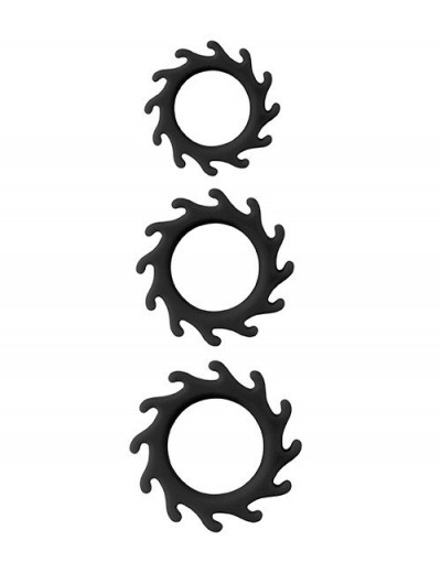 Набор из 3 эрекционных колец MENZSTUFF BUZZ SAW COCK RING SET