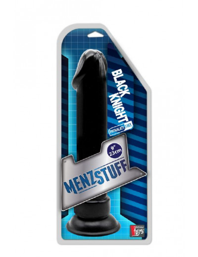 Чёрный анальный фаллоимитатор MENZSTUFF BLACK KNIGHT 9INCH BUTT PLUG - 23 см.
