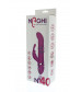 Розовый вибратор-кролик N 40 RECHARGEABLE DUO VIBRATOR - 24 см.