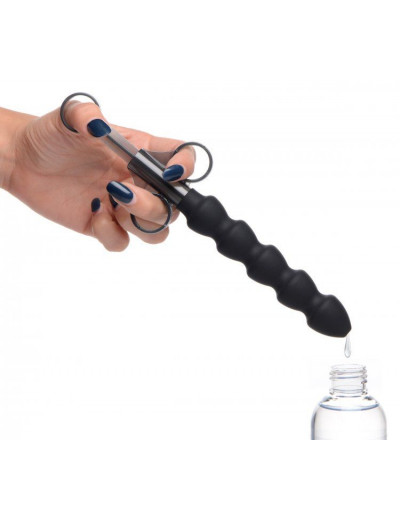 Черный шприц-аппликатор для введения лубриканта Silicone Links Lube Launcher - 19,7 см.