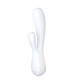 Белый вибратор-кролик Satisfyer Mono Flex с управлением через приложение - 20,4 см.