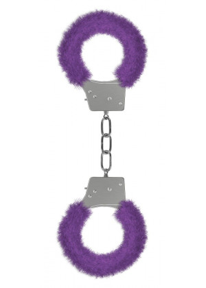 Пушистые фиолетовые наручники OUCH! Purple 