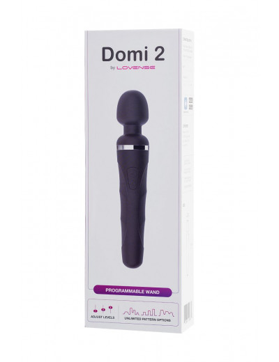 Черный вибромассажер Lovense Domi 2 - 23,3 см.