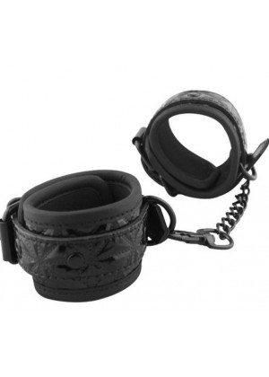 Чёрные кожаные оковы на ноги Ankles Cuffs