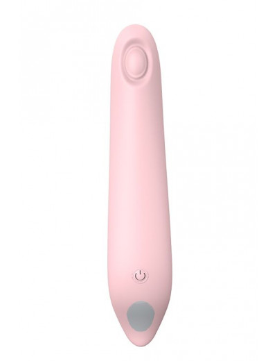 Нежно-розовый вибромассажер LUSTY WOODPECKER - 18 см.