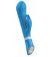 Голубой вибратор-кролик Bwild Deluxe Bunny - 19,3 см.