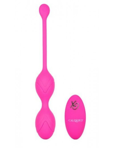 Розовые вагинальные шарики с ДУ и функцией памяти Remote Dual Motor Kegel System