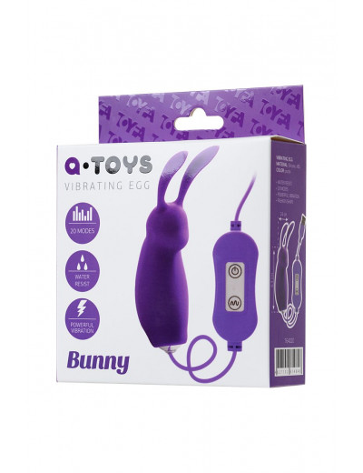Фиолетовое виброяйцо с пультом управления A-Toys Bunny, работающее от USB