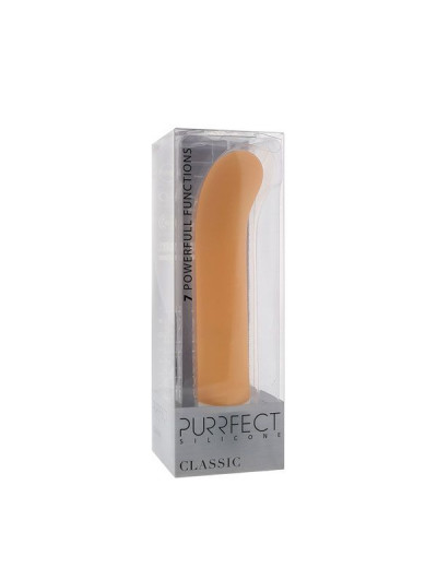 Телесный вибратор PURRFECT SILICONE CLASSIC G-SPOT - 17,5 см.