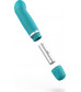 Бирюзовый мини-вибратор Bcute Classic Curve - 10 см.