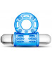 Голубое эрекционное виброкольцо 10 Function Vibrating Mega Bull Ring