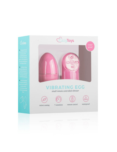 Розовое виброяйцо Vibrating Egg с пультом ДУ