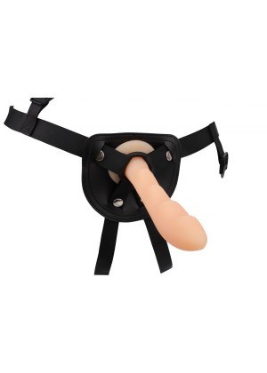 Телесный страпон Cavelier Strap-On - 15 см.