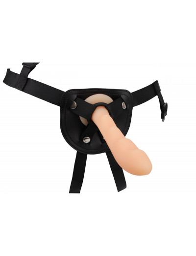 Телесный страпон Cavelier Strap-On - 15 см.