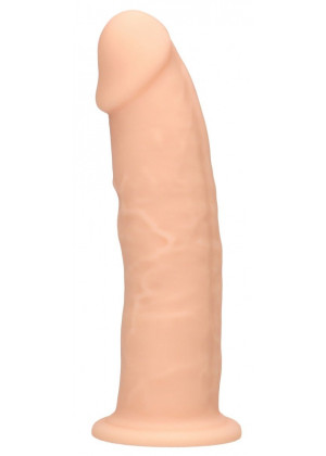 Телесный фаллоимитатор без мошонки Silicone Dildo Without Balls - 15,3 см.