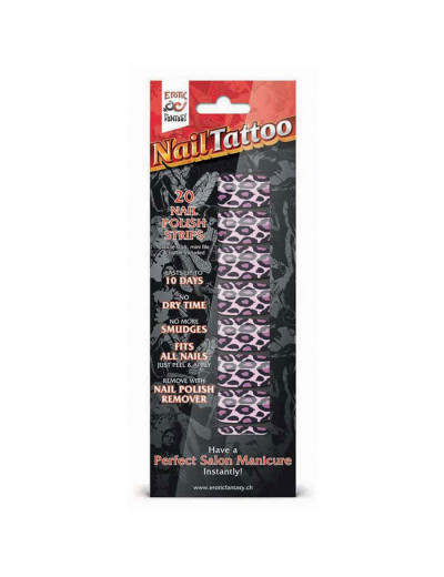 Набор лаковых полосок для ногтей Фиолетовый леопард Nail Foil