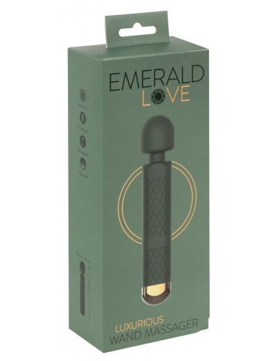 Зеленый wand-вибромассажер Luxurious Wand Massager - 22,2 см.