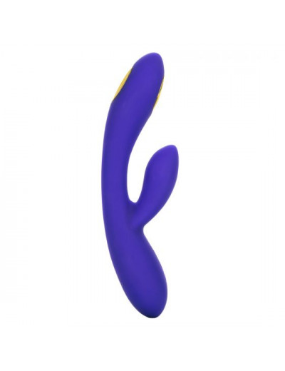 Фиолетовый вибратор с функцией электростимуляции Intimate E-Stimulator Dual Wand - 21,5 см.