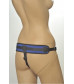 Сине-чёрные трусики с плугом Kanikule Strap-on Harness Anatomic Thong