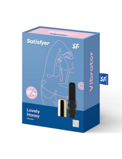 Чёрно-золотистая вибропуля Satisfyer Lovely Honey