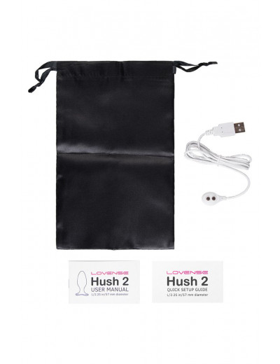 Черная анальная вибропробка HUSH 2 Size L - 12,1 см.