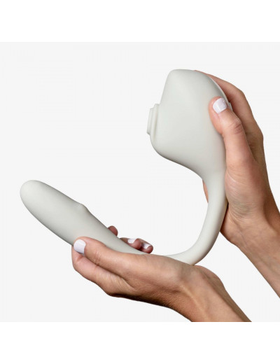 Серый вакуумный стимулятор с отростком Ose 2 Premium Robotic Massager