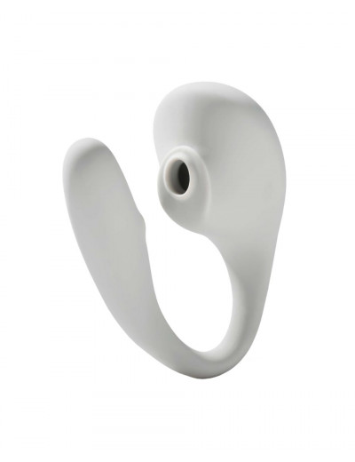 Серый вакуумный стимулятор с отростком Ose 2 Premium Robotic Massager