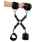 Черный набор крестовой фиксации Bondage Set
