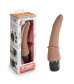 Кофейный анальный вибратор 7  Slim Anal Realistic Vibrator - 20 см.