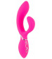 Ярко-розовый вибратор-кролик Bendable Rabbit Vibrator - 19,8 см.