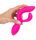 Ярко-розовый вибратор-кролик Bendable Rabbit Vibrator - 19,8 см.
