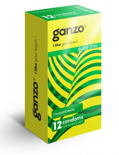 Ультратонкие презервативы Ganzo Ultra thin - 12 шт.