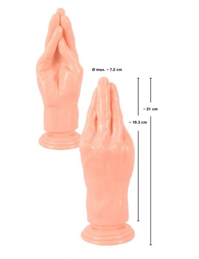 Телесный массажер-рука для фистинга Hand Dildo - 21 см.