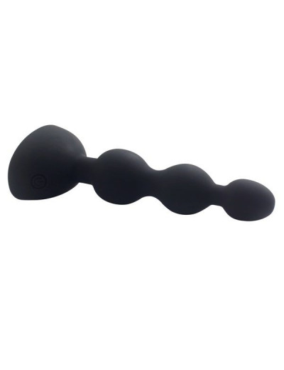 Черный анальный вибростимулятор Anal Beads S - 14,5 см.