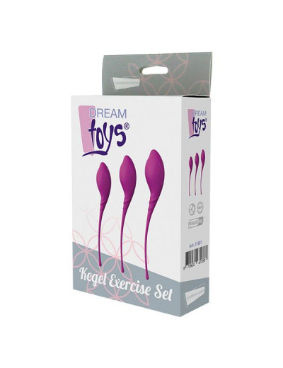 Набор из 3 фиолетовых вагинальных шариков PLEASURE BALLS   EGGS KEGEL EXERCISE SET