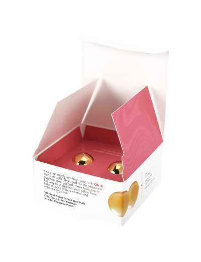 Вагинальные шарики 24К GOLD PLATED PLEASURE BALLS с золотым покрытием