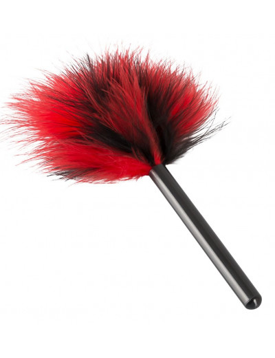 Красно-черная пуховка Mini Feather - 21 см.