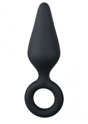 Черная малая анальная пробка Pointy Plug - 8,5 см.