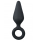 Черная малая анальная пробка Pointy Plug - 8,5 см.
