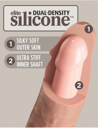 Телесный фаллоимитатор 6  Silicone Dual Density Cock - 17 см.