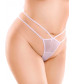 Белые трусики Remote Bow-Tie G-String XL-XXL с вибрацией и анальным стимулятором