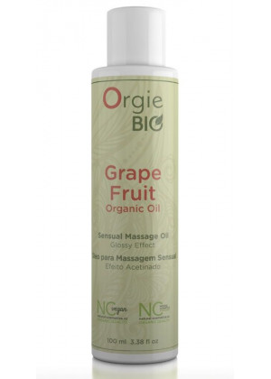 Органическое масло для массажа ORGIE Bio Grapefruit с ароматом грейпфрута - 100 мл.