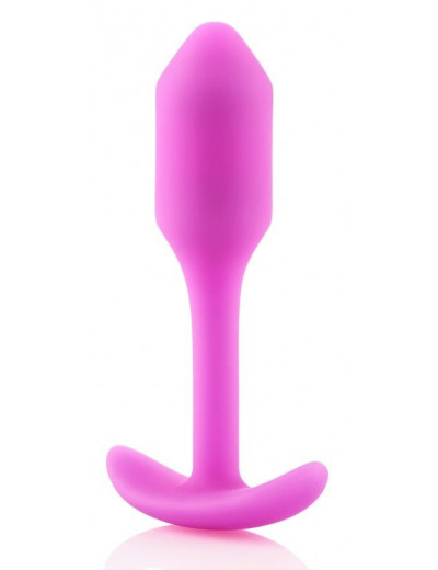 Розовая пробка для ношения B-vibe Snug Plug 1 - 9,4 см.