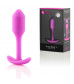 Розовая пробка для ношения B-vibe Snug Plug 1 - 9,4 см.
