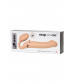 Телесный безремневой вибрострапон Vibrating Bendable Strap-On L